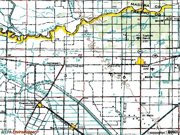 Zip code 93630 topographic map