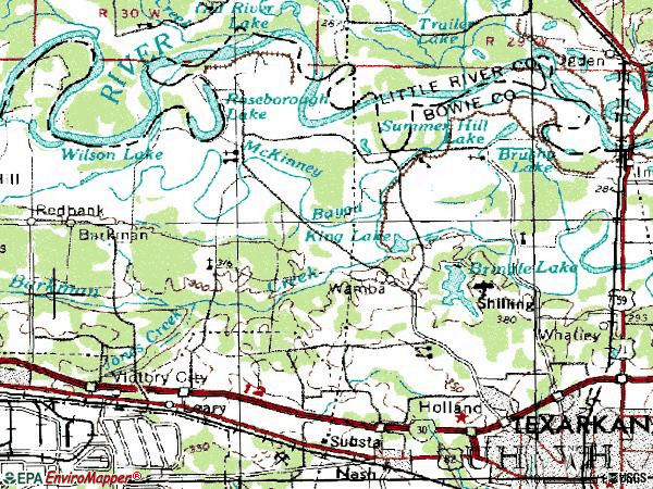 Zip code 75503 topographic map