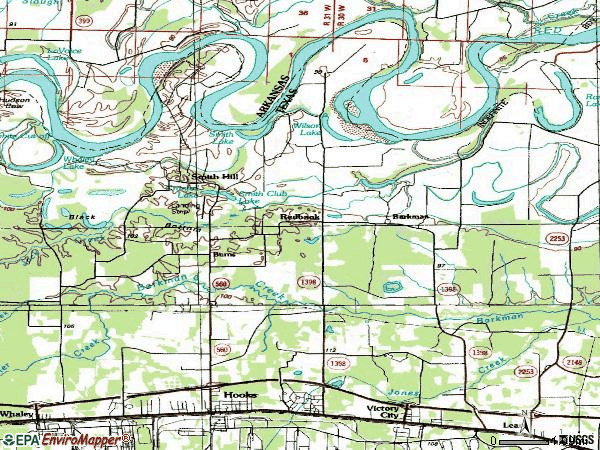 Zip code 75561 topographic map
