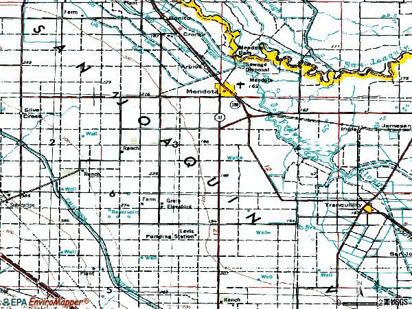 Zip code 93640 topographic map