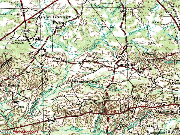 Zip code 75667 topographic map