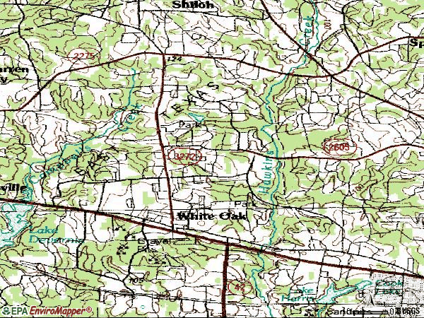 Zip code 75693 topographic map