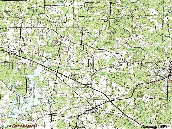 Zip code 75750 topographic map