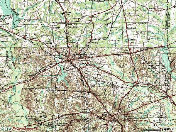 Zip code 75766 topographic map