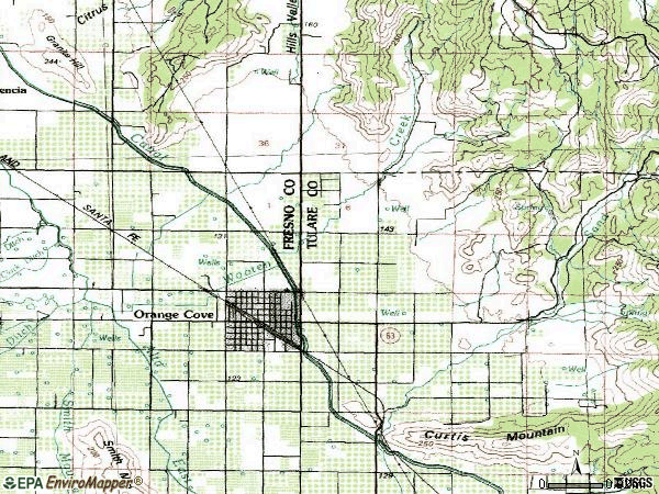 Zip code 93646 topographic map