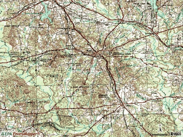 Zip code 75785 topographic map