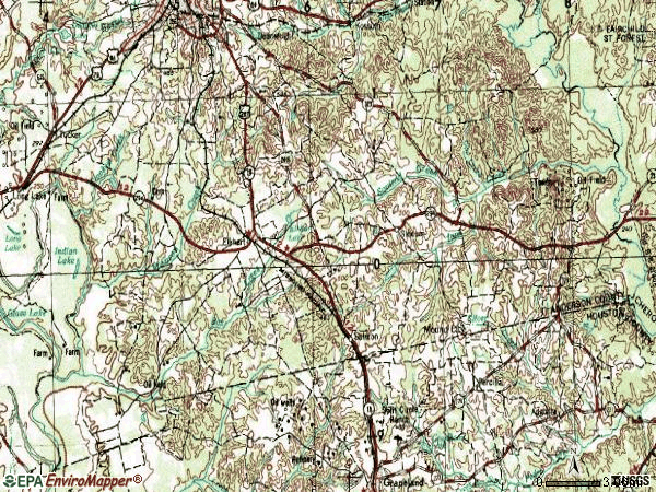 Zip code 75839 topographic map