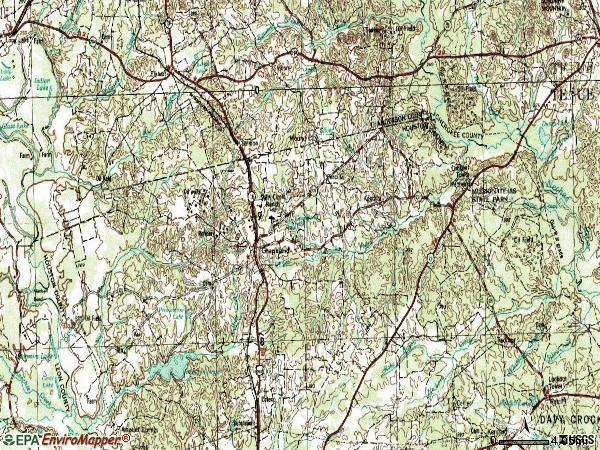 Zip code 75844 topographic map