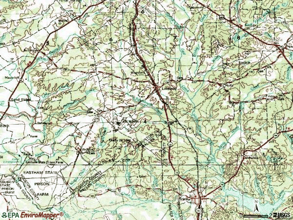 Zip code 75851 topographic map
