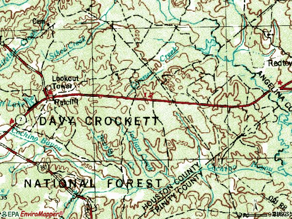 Zip code 75856 topographic map