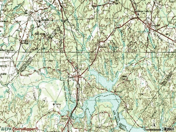 Zip code 75862 topographic map