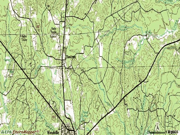 Zip code 75942 topographic map
