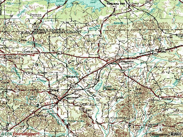 Zip code 75975 topographic map