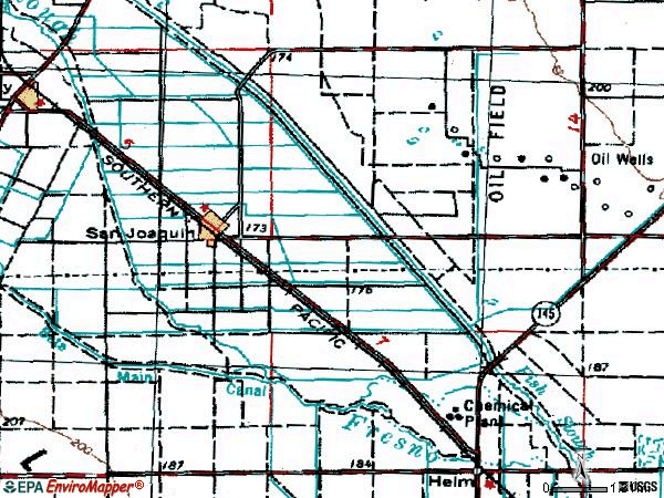 Zip code 93660 topographic map