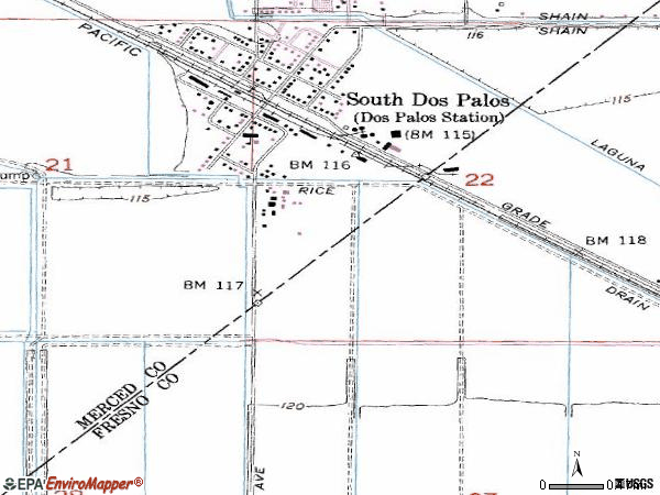 Zip code 93665 topographic map