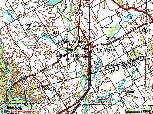 Zip code 76093 topographic map