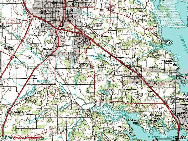 Zip code 76205 topographic map