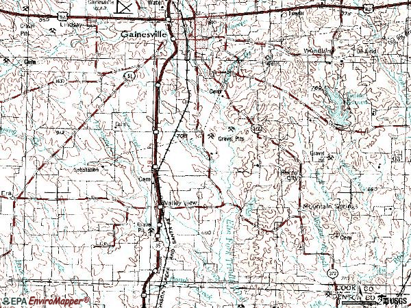 Zip code 76250 topographic map