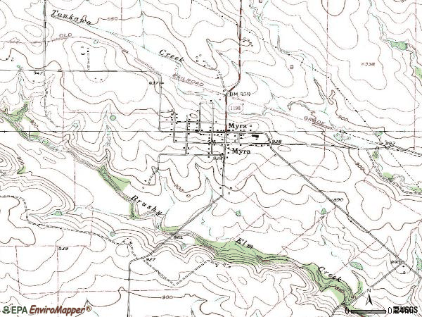 Zip code 76253 topographic map