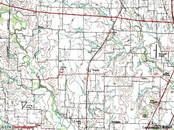 Zip code 76259 topographic map