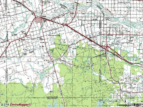 Zip code 76360 topographic map