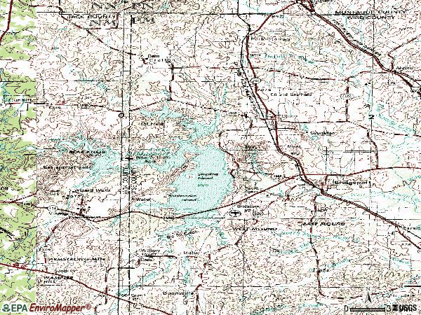 Zip code 76431 topographic map