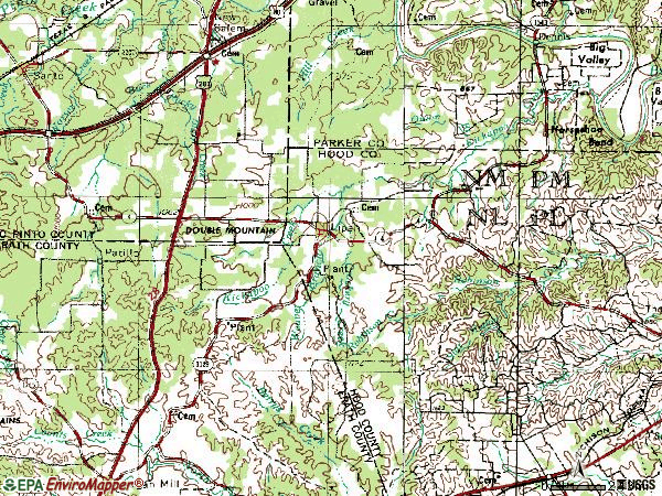 Zip code 76462 topographic map