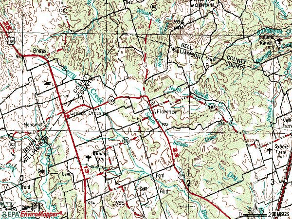 Zip code 76527 topographic map