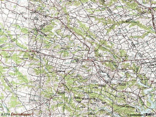 Zip code 76528 topographic map