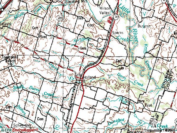 Zip code 76534 topographic map