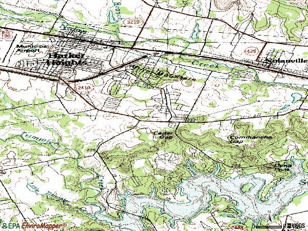 Zip code 76548 topographic map
