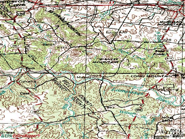 Zip code 76549 topographic map