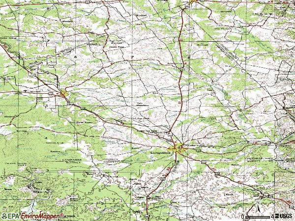 Zip code 76550 topographic map