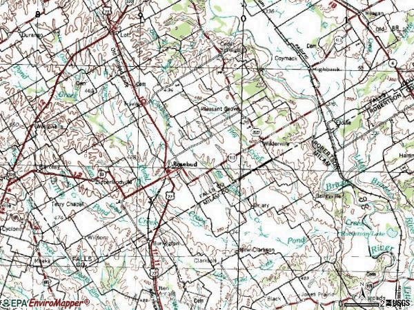 Zip code 76570 topographic map