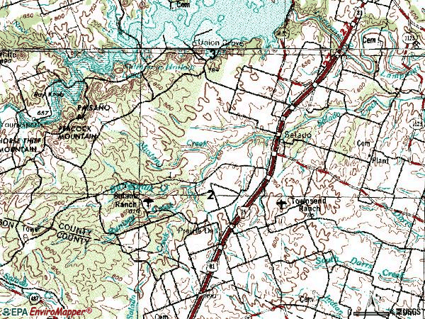 Zip code 76571 topographic map