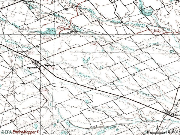 Zip code 76631 topographic map