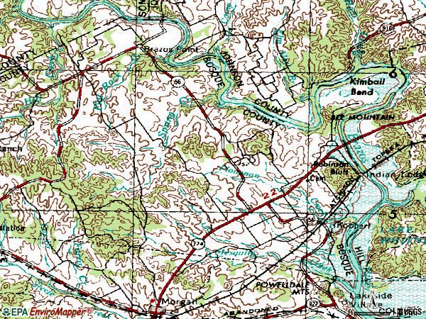 Zip code 76652 topographic map