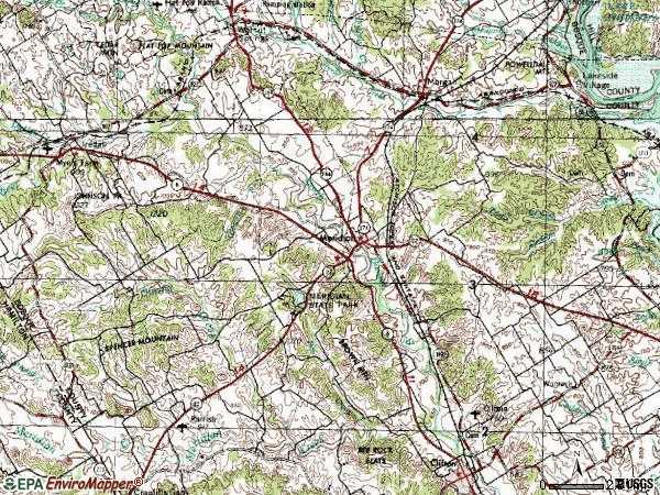 Zip code 76665 topographic map