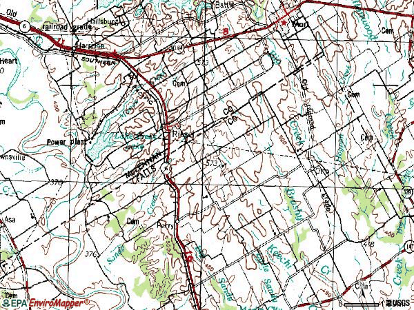 Zip code 76682 topographic map