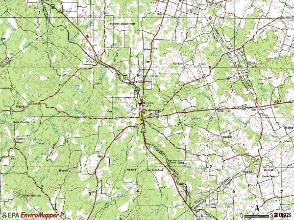 Zip code 76844 topographic map