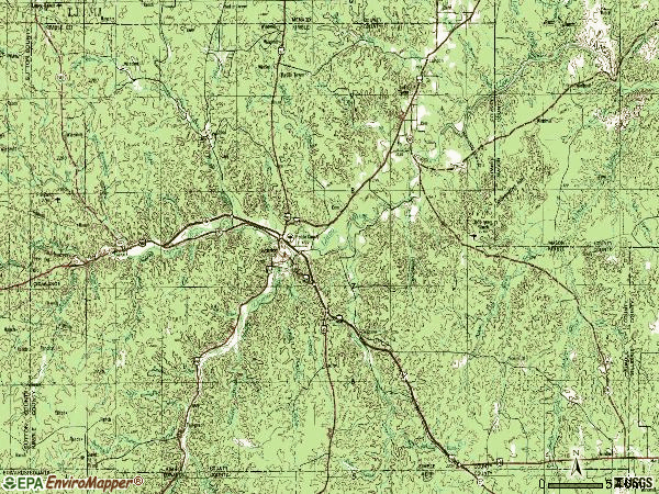Zip code 76849 topographic map