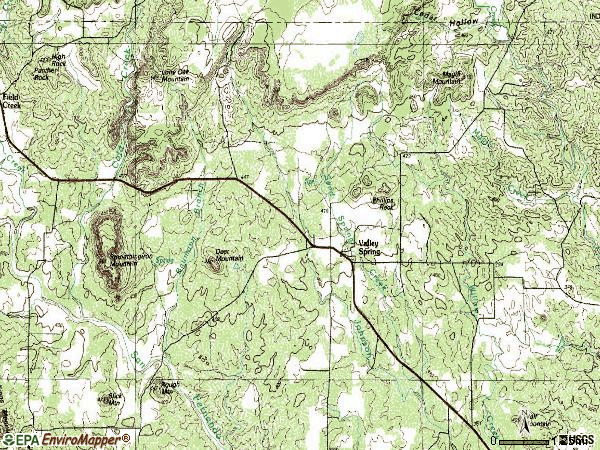 Zip code 76885 topographic map