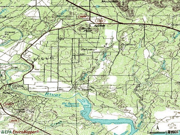 Zip code 76949 topographic map