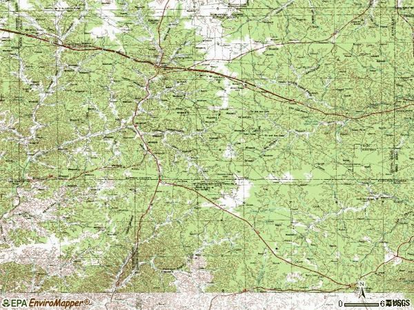 Zip code 76950 topographic map