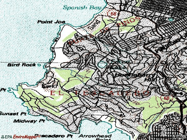 Zip code 93953 topographic map