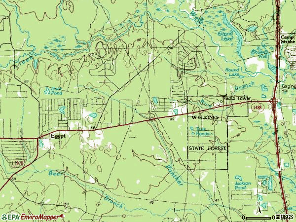 Zip code 77384 topographic map