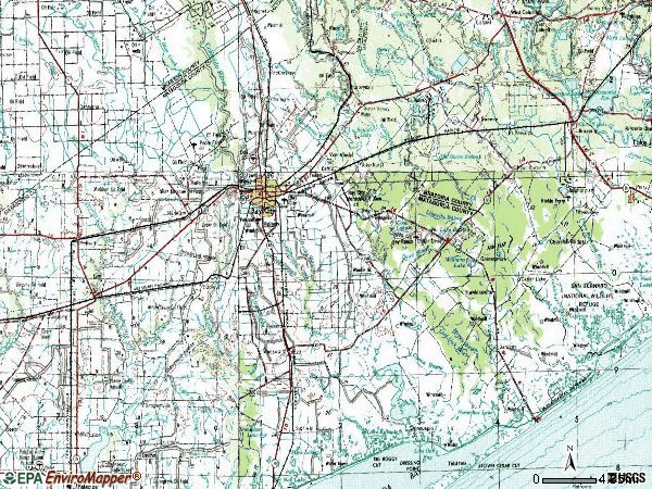 Zip code 77414 topographic map