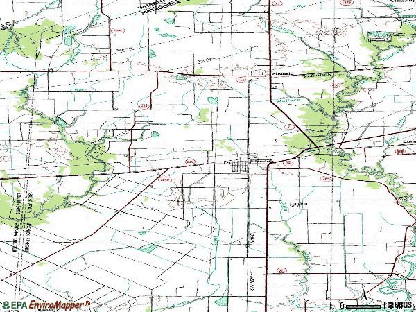 Zip code 77419 topographic map