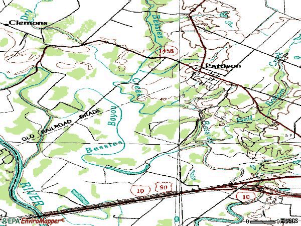 Zip code 77466 topographic map