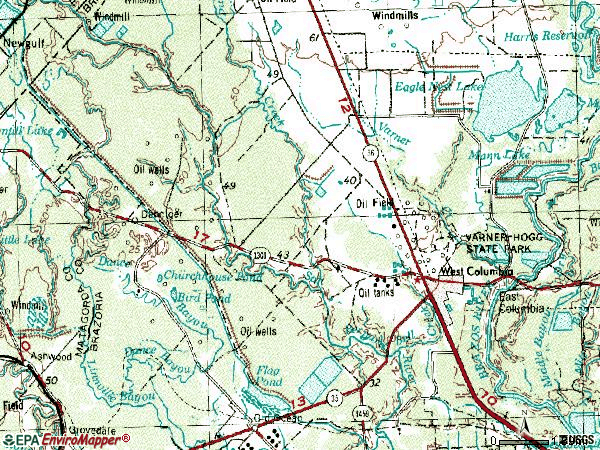 Zip code 77486 topographic map